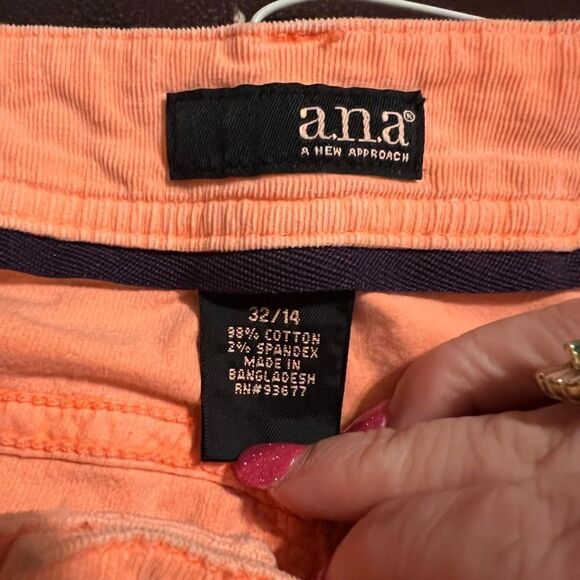 A.N.A. Orange sherbet colored corduroy feel pants size 32/14 - Picture 5 of 7